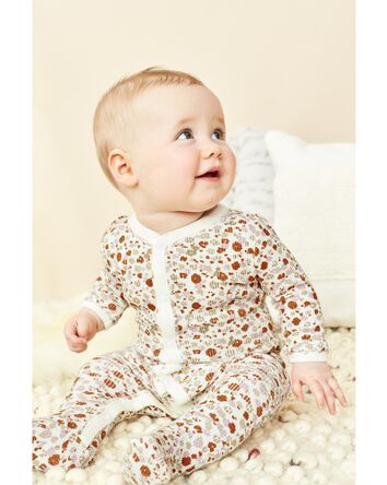 Baby Floral Snap-Up Thermal Sleep & Play Pajamas, 